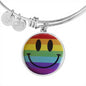 Rainbow Pride Smiley Face Emoji LGBTQ Bracelet - TreasureNoni