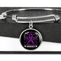 Alzheimers Awareness Bracelet, Alzheimers Support, Alzheimers Purple Ribbon, Alzheimers Support Jewelry