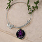 I Wear Purple For Alzheimers Disease Awareness, Alzheimers Awareness Bracelet, Alzheimers Purple Ribbon Jewelry, Alzheimers Jewelry