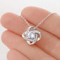 Mom Birthday Love Knot Necklace & Card - Unique Birthday Gift for Mother from Daughter -Perfect Birthday Present for Mom from Daughter