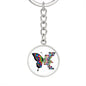 Inspirational Graphic Keychain, Empowered Women, Butterfly Keychain, Girl Power, Motivational Designs, Girlfriend Gift