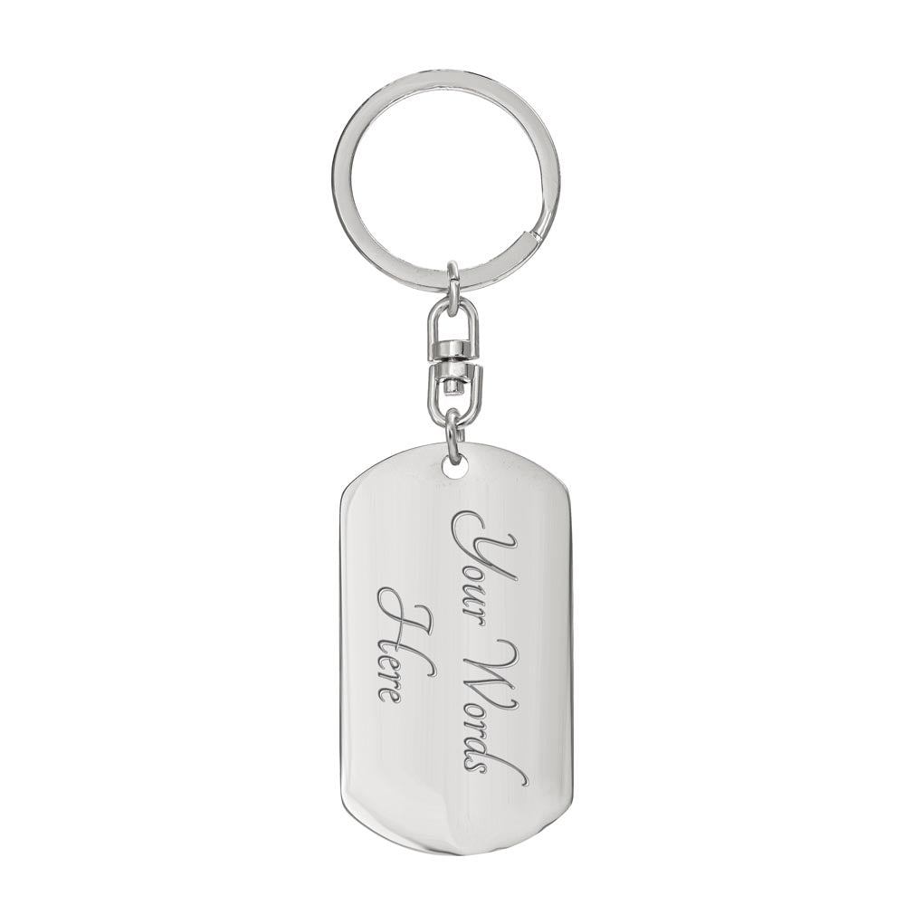 Inspirational Quote Dog Tag Keychain, "Make Today Count" available in a Stainless Steel or Gold Finish. Motivational Dog Tag Keychain for Everyday Inspiration