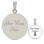 Not Today Cancer Necklace, Skin Cancer Awareness Black Ribbon Pendant, Inspirational Cancer Support Gift, Encouragement Gift for Fighters & Survivors
