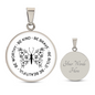 Inspirational Be Kind Be Brave Be Bold Necklace – Engravable circle pendant in 18K gold finish or stainless steel, empowering gift for her