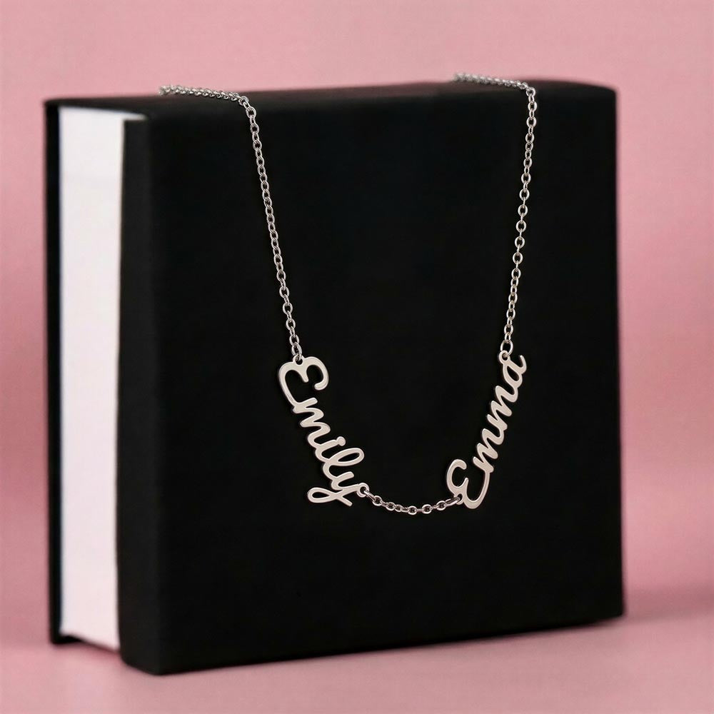 Custom Name Necklace for Mom, Grandma, Personalized Children’s Names Necklace, Stainless Steel or 18K Gold Finish, Best Friends Jewelry