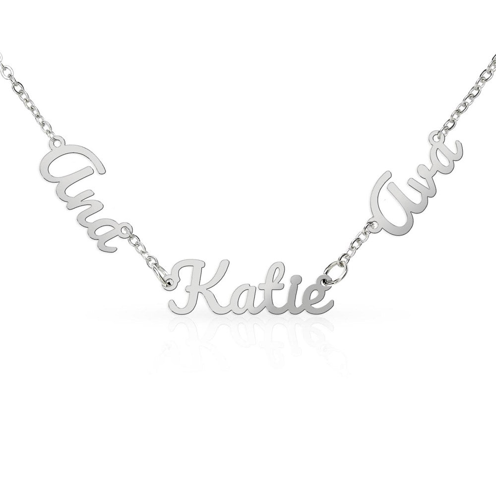 Custom Name Necklace for Mom, Grandma, Personalized Children’s Names Necklace, Stainless Steel or 18K Gold Finish, Best Friends Jewelry
