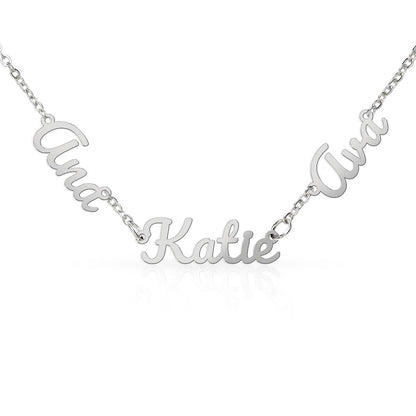 Custom Name Necklace for Mom, Grandma, Personalized Children’s Names Necklace, Stainless Steel or 18K Gold Finish, Best Friends Jewelry