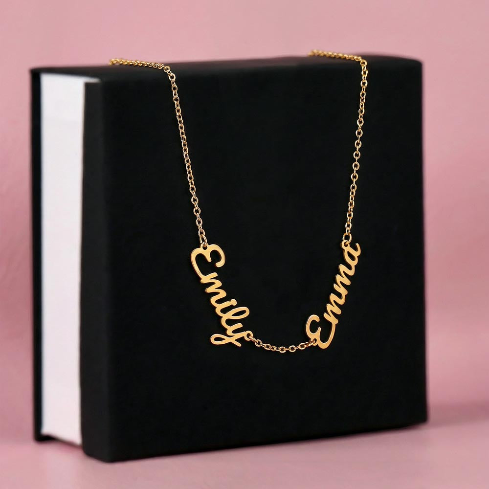 Custom Name Necklace for Mom, Grandma, Personalized Children’s Names Necklace, Stainless Steel or 18K Gold Finish, Best Friends Jewelry