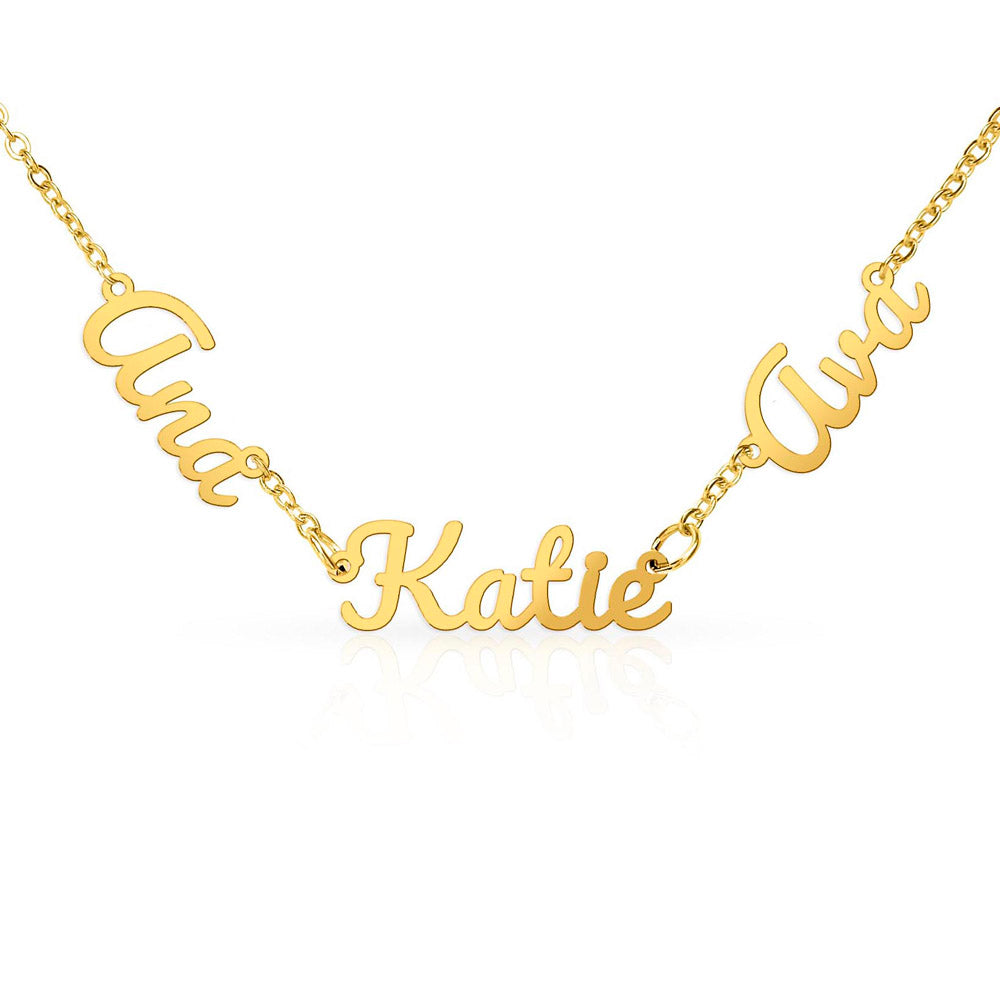 Custom Name Necklace for Mom, Grandma, Personalized Children’s Names Necklace, Stainless Steel or 18K Gold Finish, Best Friends Jewelry