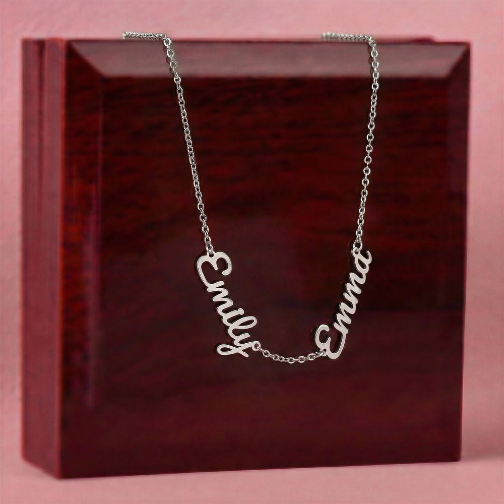 Custom Name Necklace for Mom, Grandma, Personalized Children’s Names Necklace, Stainless Steel or 18K Gold Finish, Best Friends Jewelry