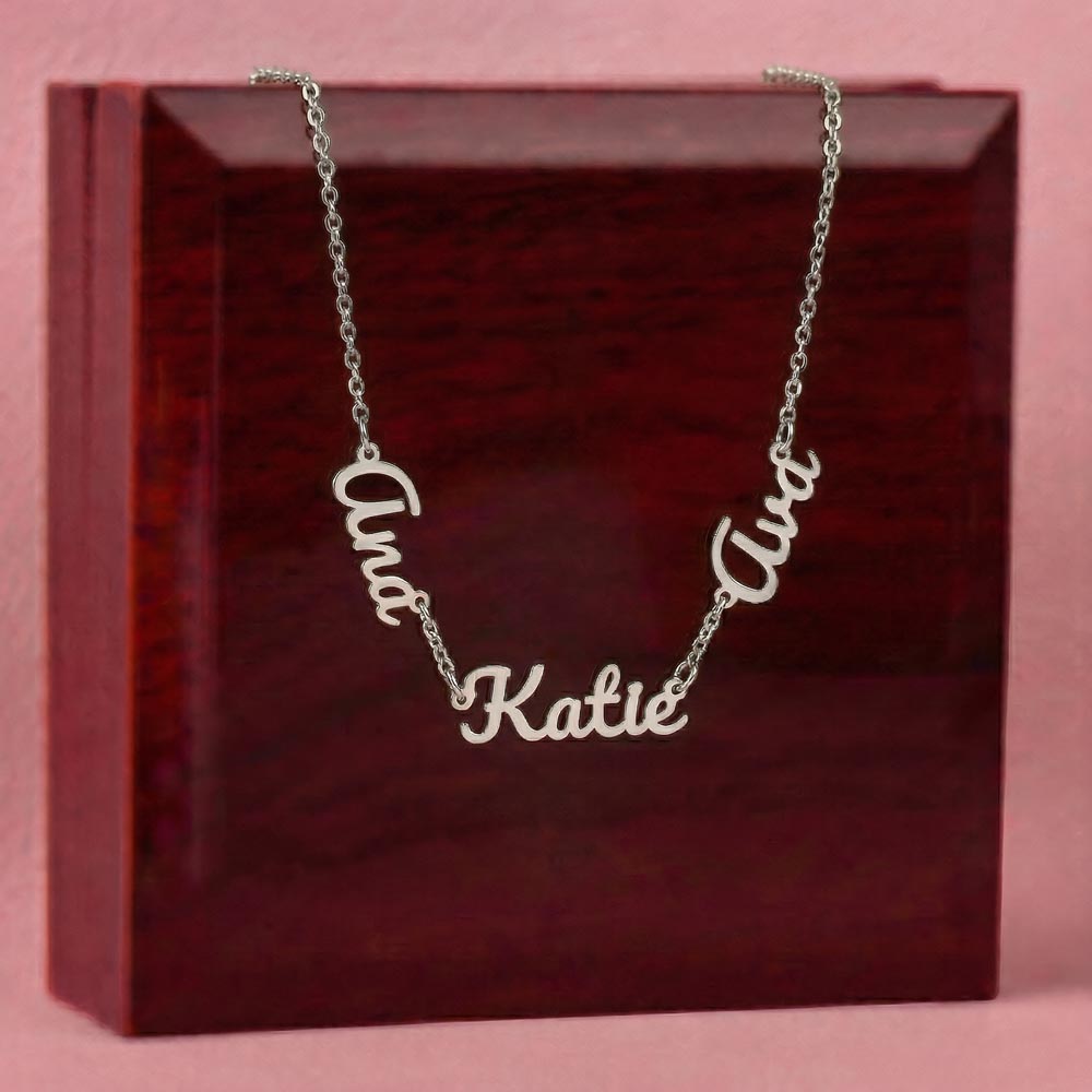 Custom Name Necklace for Mom, Grandma, Personalized Children’s Names Necklace, Stainless Steel or 18K Gold Finish, Best Friends Jewelry
