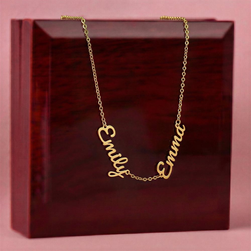 Custom Name Necklace for Mom, Grandma, Personalized Children’s Names Necklace, Stainless Steel or 18K Gold Finish, Best Friends Jewelry