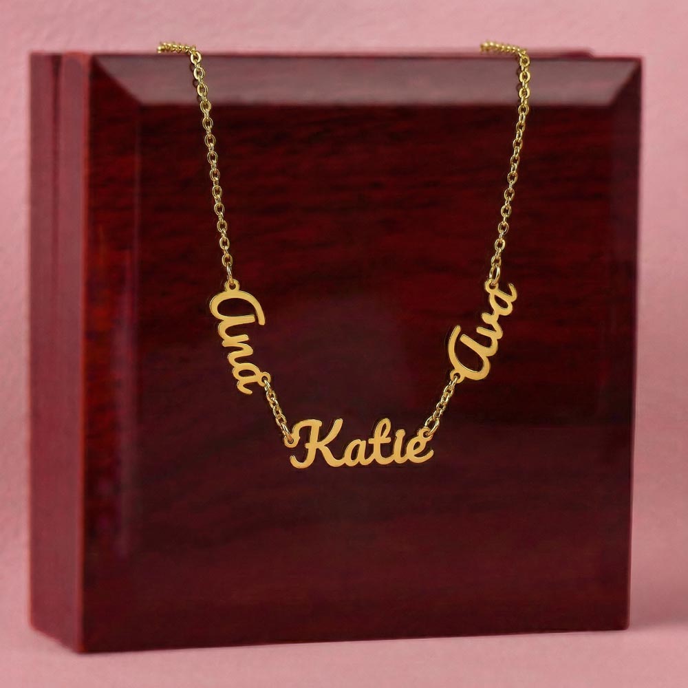 Custom Name Necklace for Mom, Grandma, Personalized Children’s Names Necklace, Stainless Steel or 18K Gold Finish, Best Friends Jewelry