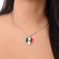 Celebrate Mexican Pride - Mexican Flag Heart Pendant Necklace, Perfect Gift for Heritage and Culture Lovers, Ideal Gift for Her
