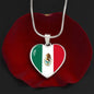 Celebrate Mexican Pride - Mexican Flag Heart Pendant Necklace, Perfect Gift for Heritage and Culture Lovers, Ideal Gift for Her
