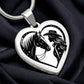 Horse Lover Cowgirl Heart Pendant-Cowgirl and Horse Heart Necklace – Western Jewelry for Women, Country Girl Gift