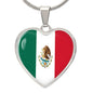 Celebrate Mexican Pride - Mexican Flag Heart Pendant Necklace, Perfect Gift for Heritage and Culture Lovers, Ideal Gift for Her
