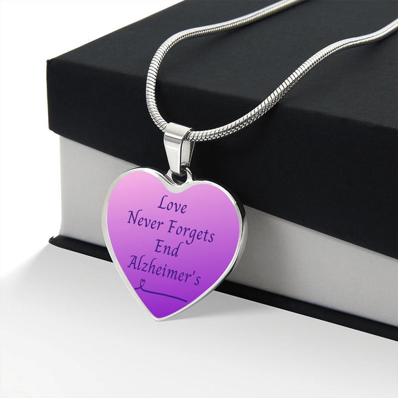 Alzheimer's Awareness Necklace, Alzheimer's Awareness Jewelry, End Alzheimer's Jewelry