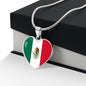 Celebrate Mexican Pride - Mexican Flag Heart Pendant Necklace, Perfect Gift for Heritage and Culture Lovers, Ideal Gift for Her