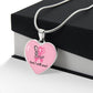 I Will Fight and I Will Win Heart Necklace – Breast Cancer Support Pendant, Pink Ribbon Fighter Survivor Jewelry Gift
