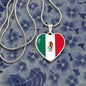 Celebrate Mexican Pride - Mexican Flag Heart Pendant Necklace, Perfect Gift for Heritage and Culture Lovers, Ideal Gift for Her