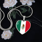 Celebrate Mexican Pride - Mexican Flag Heart Pendant Necklace, Perfect Gift for Heritage and Culture Lovers, Ideal Gift for Her