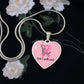 I Will Fight and I Will Win Heart Necklace – Breast Cancer Support Pendant, Pink Ribbon Fighter Survivor Jewelry Gift