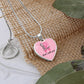 I Will Fight and I Will Win Heart Necklace – Breast Cancer Support Pendant, Pink Ribbon Fighter Survivor Jewelry Gift