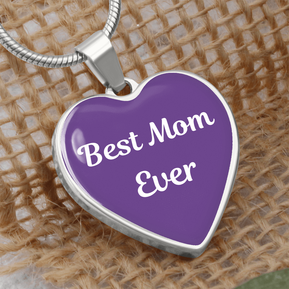 Best Mom Ever Heart Pendant Necklace