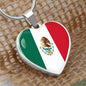 Celebrate Mexican Pride - Mexican Flag Heart Pendant Necklace, Perfect Gift for Heritage and Culture Lovers, Ideal Gift for Her
