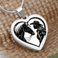 Horse Lover Cowgirl Heart Pendant-Cowgirl and Horse Heart Necklace – Western Jewelry for Women, Country Girl Gift