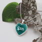 Cervical Cancer Awareness Necklace “Never Give Up” – Teal White Ribbon Heart Pendant, Fighter Gift, Survivor Support