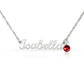 Custom Name Necklace with Birthstone – Personalized Script Name Necklace – Stainless Steel or 18K Gold Finish