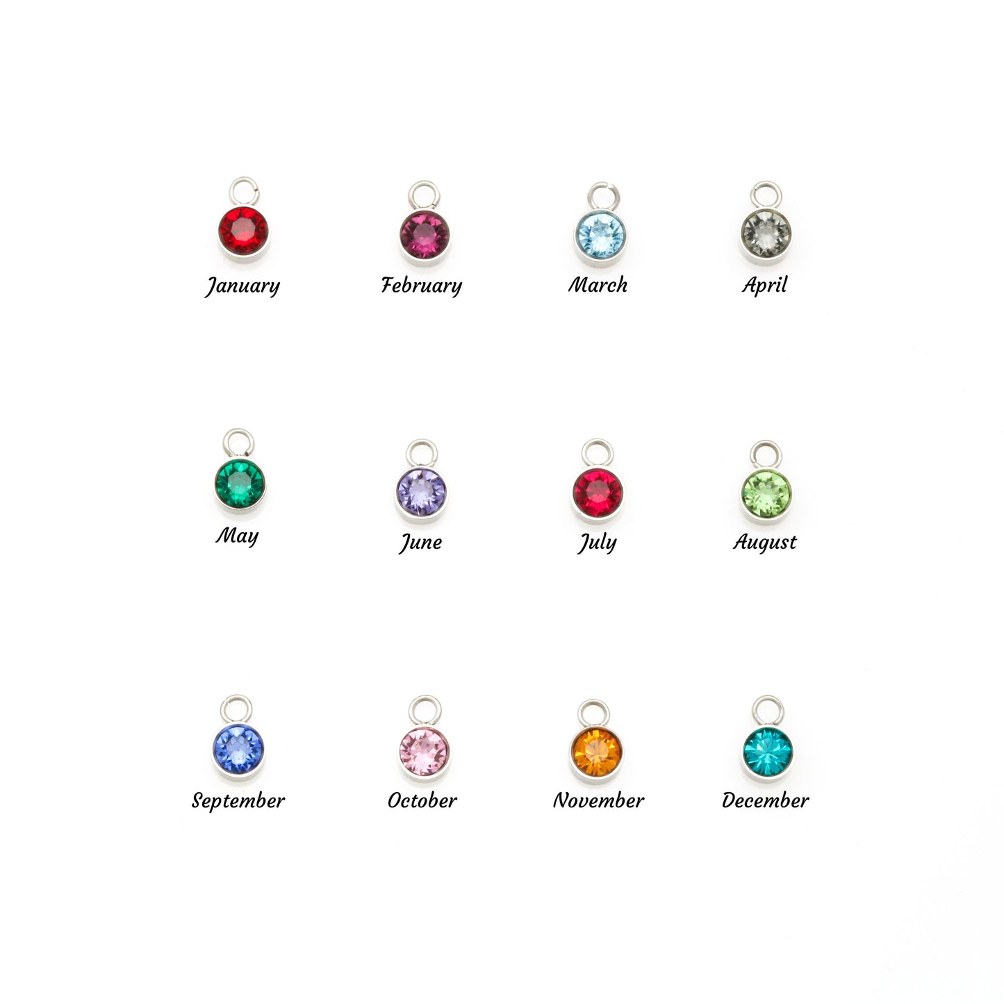 Custom Name Necklace with Birthstone – Personalized Script Name Necklace – Stainless Steel or 18K Gold Finish – Custom Gift for Mom, Grandma, Sister, Wife
