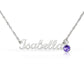 Custom Name Necklace with Birthstone – Personalized Script Name Necklace – Stainless Steel or 18K Gold Finish – Custom Gift for Mom, Grandma, Sister, Wife