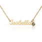 Custom Name Necklace with Birthstone – Personalized Script Name Necklace – Stainless Steel or 18K Gold Finish – Custom Gift for Mom, Grandma, Sister, Wife