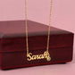 Custom Name Necklace with Birthstone – Personalized Script Name Necklace – Stainless Steel or 18K Gold Finish