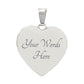 Cervical Cancer Awareness Necklace “Never Give Up” – Teal White Ribbon Heart Pendant, Fighter Gift, Survivor Support