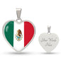 Celebrate Mexican Pride - Mexican Flag Heart Pendant Necklace, Perfect Gift for Heritage and Culture Lovers, Ideal Gift for Her