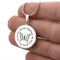 Inspirational Be Kind Be Brave Be Bold Necklace – Engravable circle pendant in 18K gold finish or stainless steel, empowering gift for her
