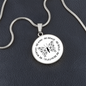 Inspirational Be Kind Be Brave Be Bold Necklace – Engravable circle pendant in 18K gold finish or stainless steel, empowering gift for her