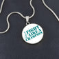 Ovarian Cancer Fight Like a Champion Pendant Necklace, Inspiring Necklace for Ovarian Cancer Support, Gift for Loved Ones
