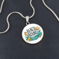 Beach Bound Necklace, Ocean Wave Pendant, Coastal Jewelry Gift, Stainless Steel or 18K Gold Finish Necklace