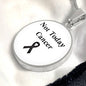 Not Today Cancer Necklace, Skin Cancer Awareness Black Ribbon Pendant, Inspirational Cancer Support Gift, Encouragement Gift for Fighters & Survivors
