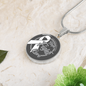 Lung Cancer Support Necklace with White Ribbon, Hope Faith Cure Circle Pendant, Personalized Cancer Awareness Gift, Engraving Available