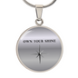 Own Your Shine Necklace, Inspirational Circle Pendant, Motivational Jewelry for Women, Confidence Gift, Empowerment Necklace