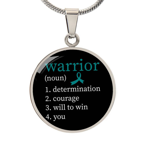Ovarian Cancer Warrior Pendant Necklace