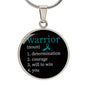 Ovarian Cancer Warrior Pendant Necklace
