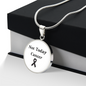 Not Today Cancer Necklace, Skin Cancer Awareness Black Ribbon Pendant, Inspirational Cancer Support Gift, Encouragement Gift for Fighters & Survivors