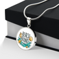 Beach Bound Necklace, Ocean Wave Pendant, Coastal Jewelry Gift, Stainless Steel or 18K Gold Finish Necklace